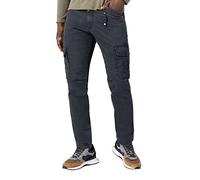 Timezone Herren Cargo Hose Regular BENTZ - Regular Fit - Grau Blau Stretch, Größe:36W / 32L, Farbe:T2 60011.4024-25-6458 Dark Ink Blue wash