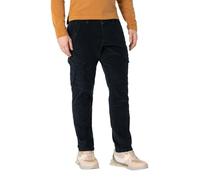 Timezone Herren Cargo Hose Regular NIKLASTZ - Regular Fit - Grau Blau Grün Braun, Größe:32W / 34L, Farbe:Blue Black 3886