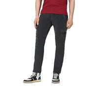 Timezone Herren Cargo Hose REGULAR NIKLASTZ - Regular Fit - Grau Blau Grün, Größe:31W / 34L, Farbe:Dark Grey 9889