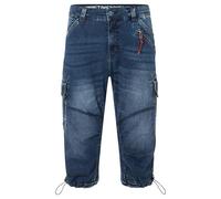 Timezone Herren Cargo Jeans Shorts mit Seitentaschen 25-10009 MilesTZ Royal Blue Wash W31