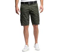 Timezone Herren Cargo Shorts 24-10054 MaguireTZ mit Gürtel und Seitentaschen Military Olive Print W38