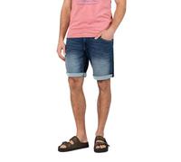 Timezone Herren Jeans Shorts Regular JACKYTZ Short Mid Waist Regular Fit Blau, Größe:W 36, Farbe:3058-3059 Dark Indigo Wash