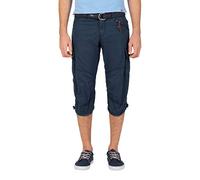 Timezone Herren Loose Milestz 3/4 Cargo In elt Shorts,per Pack Blau (Washed Dark Blue 3887),W30(Herstellergröße:30)