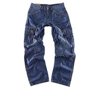 Timezone Herren Relaxed Hose BenitoTZ 3131 Denim Cargo Pants W31/L34