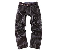 TIMEZONE Herren Relaxed Hose BenitoTZ schwarz Cargo Pants in elt W32/L34