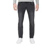 Timezone Herren Jeans ScottTZ - Slim Fit - Anthrazid - Anthra Shadow Wash 36W / 32L, Anthra Shadow Wash (8650)