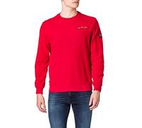 Timezone Herren Slub Crewneck Sweatshirt, Lipstick red, L