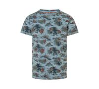Timezone Herren Vintage Print T-Shir T-Shirt | Baumwolle | Pull On | Kurzarm | Floral | Normal Fit | Rundhals | Geblümt | atmungsaktiv | Casual-Style | ideal für Urlaub