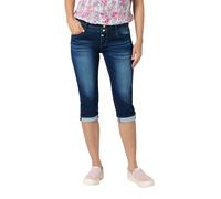 Timezone Jeans-Caprihose "Enya" - Slim fit - in Dunkelblau - Größe W24 | Shorts
