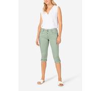 Timezone Jeans-Caprihose "Enya" - Slim fit - in Grün - Größe W31 | Damenhosen