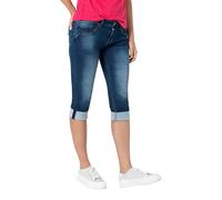 Timezone Jeans-Caprihose "Tali" in Dunkelblau - Größe W32 | Damenhosen