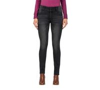 Timezone Damen Slim EnyaTZ Womanshape Slim Jeans,per Pack Schwarz (Black Brushed wash 9058),W28/L34 (Herstellergröße:28/34)