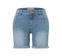 Timezone Damen Jeans Short AlexaTZ - Regular Fit - Blau W 32, Bleached Blue Wash (3371)