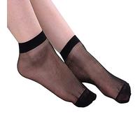 TIMIYUYU 10 Paar Sommer Ultradünne Socken Kristall Tüll Transparente Socken Frühling Sommersocken Elastische Knöchelstrümpfe Atmungsaktive Socken Ankle Socken Feinsöckchen für Frauen Mädchen