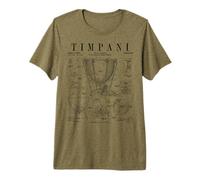 Timpani Kettle Drum Vintage Patent Timpanist Zeichnung Druck Premium T-Shirt