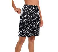 Timuspo knielanger Reitrock für Damen mit Radlerhosen unter Sportschuhen zum Wandern, Golfen, Reisen im Freien