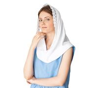 TINAYAUE Leicht Kopftuch für muslimische Frauen Weicher Hidschab Schönes Spitzenkopftuch Elegant Vintage Schleier Atmungsaktiv Blumenschleier Kapelle Schal für Gebet, Alltagsleben