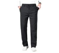 TINBOSE Jogginghose Herren Baumwolle Sherpa Gefüttert Warme Winter Fleece Traininghose Sporthose(Black,5X-Large)