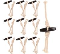 TINEASUR 10 Paar Verschlussknöpfe aus Kunstharz und Baumwollkordel Multifunktionale Knebelverschlüsse für Mäntel und Windjacken zum Nähen und Dekorieren