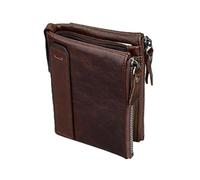 TINEASUR 1stück RFID-geschütztes Lederportemonnaie Für Herren Multifunktionale Geldbörse Mit Reißverschluss Braun Kompakte Bietet Für Kreditkarten Bargeld Und Münzen