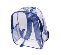 TINEASUR 1stück Transparenter PVC Schulrucksack Für Junge Mädchen Zipper Umhängetasche Mit Verstellbaren Trägern Perfekter Begleiter Für Schule Und Freizeit Blau