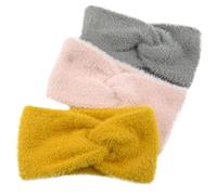 TINEASUR 3 Stück Breites Gestricktes Winter Stirnband Aus Flauschigem Material Für Damen Mädchen Wärmender Ohrwärmer Haarband Hautfreundlich Und Flexibel