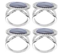 TINEASUR 4 Stück pack Schals Deko Accessoires aus Legierung Runde Schalclip Ringe Tragbar und Vielseitig Modisches Design für Damen bei Alltag und Business