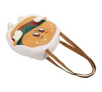 TINEASUR Kreative Canvas Umhängetasche Hamburger Design aus Robustem Canvas mit Verarbeitung Modische Single Shoulder Tasche für Outdoor und Alltag