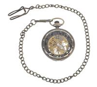 TINEASUR Manuelle Taschenuhr Vintage Stil aus Legierung mit Durchbrochenem Design Tragbar als Schmuckstück oder Geschenk Goldfarben und Mechanisch für Kleidung Zufällige Farbe