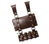 TingHaoO Gürteltasche aus Kunstleder mit 4 Kork-Ampullen für Halloween, Cosplay, Mittelalter-Themen-Event, Renaissancen, Gürteltasche, Tasche ohne Gürtel