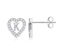 TINGN Ohrringe für Mädchen - Ohrstecker Silber Buchstaben Ohrringe für Mädchen Geschenke für Mädchen Ohrringe Teenager Mädchen Buchstaben Herz Ohrringe Mädchen Ohrringe Damen Teenager Mädchen Geschenk