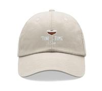 Tini Time Baseballkappe Vintage Washed Unisex Dad Hat Verstellbar Espresso Martini Cocktail