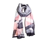 Tinitex Seidenschal Halstuch Schal Satin grau rosa 170x53cm