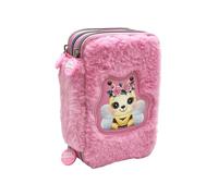 Tinka Triple Pencil Case – Bee – Pink – Cool School