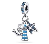 TINSLO Charm Anhänger Damen 925 Sterling Silber für Armband Charms Beads passend für Pandora Armband und Halskette, Kompatibel mit Europäischen Armbänder für Frauen Mädchen