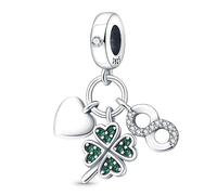 TINSLO Charm Anhänger Damen 925 Sterling Silber für Armband Charms Beads passend für Pandora Armband und Halskette, Kompatibel mit Europäischen Armbänder für Frauen Mädchen