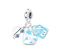 TINSLO Charm Anhänger Damen 925 Sterling Silber für Armband Charms Beads passend für Pandora Armband und Halskette, Kompatibel mit Europäischen Armbänder für Frauen Mädchen