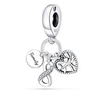 TINSLO Charm Anhänger Damen 925 Sterling Silber für Armband Charms Beads passend für Pandora Armband und Halskette, Kompatibel mit Europäischen Armbänder für Frauen Mädchen