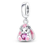 TINSLO Charm Anhänger Damen 925 Sterling Silber für Armband Charms Beads passend für Pandora Armband und Halskette, Kompatibel mit Europäischen Armbänder für Frauen Mädchen