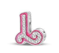 TINSLO Charm Anhänger Damen Buchstabe L für Armband 925 Sterling Silber Charms Beads passend für Pandora Armband und Halskette, Kompatibel mit Europäischen Armbänder für Frauen Mädchen