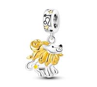 TINSLO Damen Charm Anhänger Sternzeichen für Armband 925 Sterling Silber 12 Sternbilder Charms Beads passend für Pandora Armband, Kompatibel mit Europäischen Armband und Halskette für Frauen Mädchen