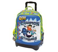 Tinta Unita Trolley Schulrucksack Dream Cross Stumble Guys abnehmbar neue Räder Treppen mit abnehmbarem Trolley Teen Pool Over hellblau
