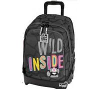 Tinta Unita Trolley Schulrucksack Dream Cross, Wild abnehmbar, neue Rollen mit abnehmbarem Trolley, TINTAUNITA Pool Over