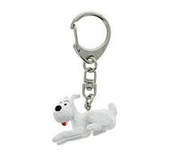 Tintin Snowy Lying down 3cm 42436 (2016) - Moulinsart Keyring Chain Figurine - Weiß