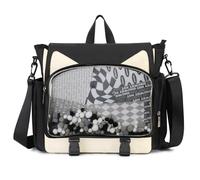 TINYAT Ita Bag Rucksack für Schule, Kawaii, Pin-Display-Tasche, ästhetischer Katzenrucksack, Anime, Cosplay, Crossbody, Kuriertasche, Mädchen, Frauen, Studenten, Schwarz/107472