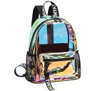 TINYAT Transparenter Damenrucksack, wasserdicht, Super-PVC, lässiger Rucksack, modischer Rucksack, Damen, Einkaufen, Dating, T9051, Bunt, 9051