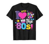 tiorhooe 80s Shirt Herren 80er Jahre Retro Party T-Shirt Back to The 80's Shirts I Love 80s Tshirt