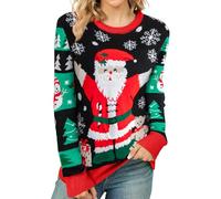 tiorhooe Weihnachtspullover Damen Funny Christmas Sweater Mädchen Merry Christmas Pullover