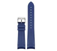 TIOYW Gummi-Armband für Tudor Black Bay GMT Uhrenarmband, gebogenes Ende, Faltschließe, Schwarz, Blau, Rot, 22 mm Armband, 22 mm, Achat