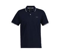 GANT Herren Poloshirt - TIPPING PIQUE RUGGER, Kurzarm, Knopfleiste, Logo, uni Blau 5XL